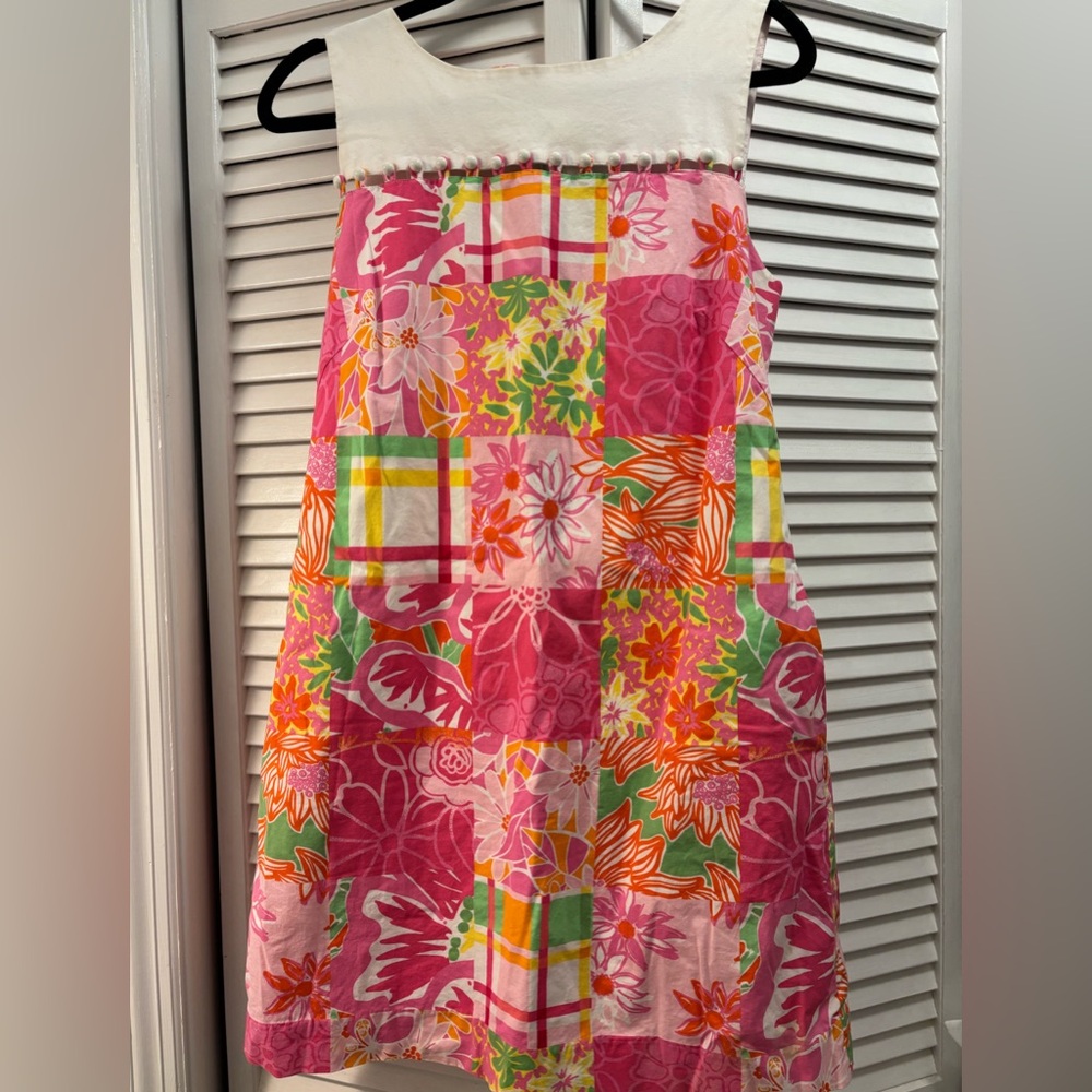 Lilly Pulitzer Patchwork Classic Shift Dress sz 8
